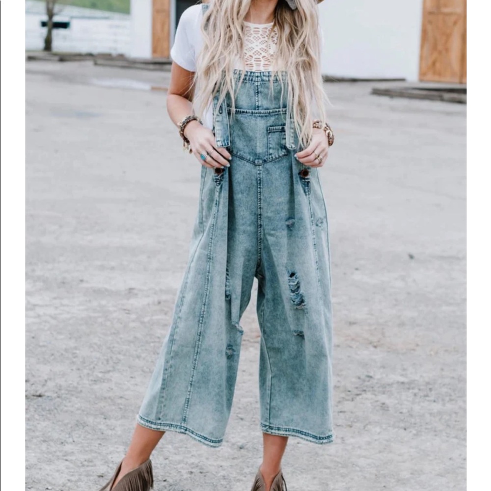 Three Bird Nest Denim Jumpsuit